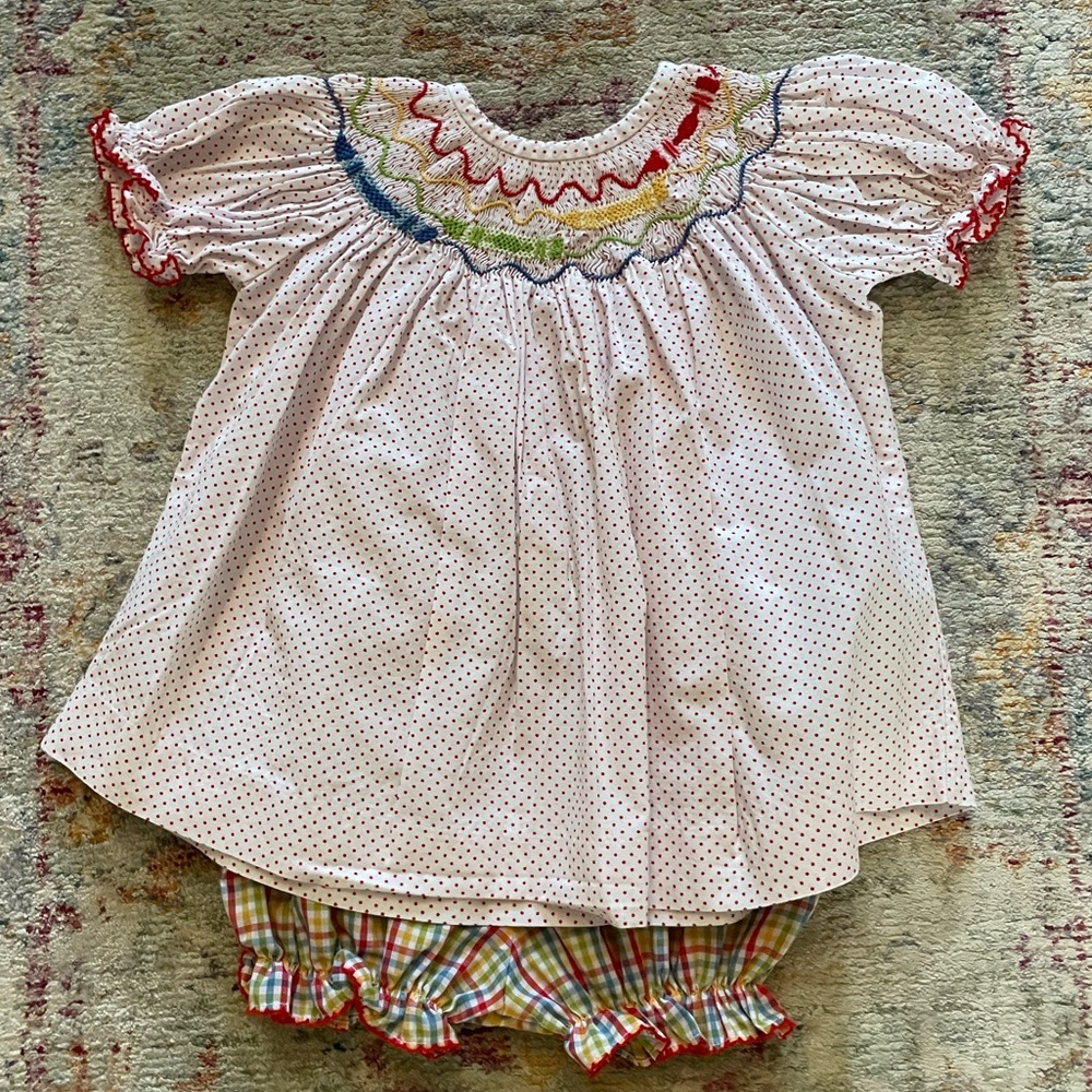 Shrimp & Grits Kids Crayon Smock